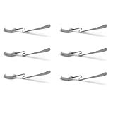 LOLPALONE 6X Niedlicher Gebogener, Teelöffel, Einzigartiges Gewürzgetränk, Hängendes Tee-, Kaffee-, Dessert-Getränkegeschirr Aus Edelstahl