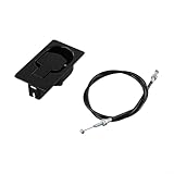 Filteilect Ersatzgriffe für Liegestühle aus Aluminiumlegierung, mit 85 cm langem Kabel und Schnalle, Schwarz, 2-teiliges Set für Gartenmöbel und Outdoor-Liegen