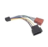 QASULER 16Pin Auto Stereo Radio Kabelbaum ISO for Alpine JVC Radio zu ISO Radio Play Stecker Auto Adapter Kabelbaum stecker Autoradio-Adapterkabel