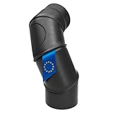 raik Rauchrohrbogen/Ofenrohrbogen Multibogen mit Tür 4-teilig 0-90° drehbar 150 mm Durchmesser 2 mm Stahlblech Schwarz SH162-150-sw