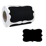 GewüRzglas-Etiketten 120Pcs/Roll Abnehmbare Tafel Aufkleber Wasserdichte Etiketten for Home & Küche FüR Die KüChenorganisation(Black White 1)