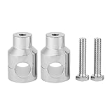HELEVIA 25 Mm Hublenkanbaus, Aluminiumlegierung Motorradmodifizierungspaar mit Einfacher Installation für eine Bequeme Fahrposition, Universelle Ausstattung (Elektrosilberung)
