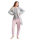 ADMAS Langärmliger Damen-Bademantel Sleep All Day, Grau Jaspis, 36