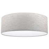 Light-Home Stone Deckenlampe aus Flach Hängeleuchte - Boho Lampe für Wohnzimmer Schlafzimmer und Esszimmer - Moderne Pendelleuchte Rund - Licht Beige - ⌀ 40 cm