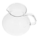 Toyvian Hitzebeständige Glas kaffeekanne mit Ergonomischem Griff und Praktischem Ausgießer Vielseitig als Milchkanne und Teespender für Zuhause und Restaurantgebrauch