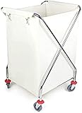 Faltbarer Wäschesortierwagen mit Rollen, robuster Trolley für Hotels, Restaurants und Badezimmer, abnehmbare Stoffbeutel für einfaches Sortieren und Transportieren