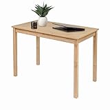 hagge home Skandinavisch Holz Tisch Schreibtisch Kleiner Tisch Esstisch Computertisch Küchentisch Office Desk PC Tisch Homeoffice Esszimmertisch Wohnzimmertisch Arbeitszimmertisch 110x60 Braun