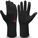 Dr.warm Schnelltrocknend Beheizbare Handschuhe für Herren Damen, Ultradünne Beheizte Handschuhe Liners mit 3 Einstellbare Temperaturstufen für Radfahren Skifahren Laufen, Size M