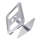 KONTONTY 1 Stück Höhenverstellbarer Laptopständer aus Faltbares Notebook Riser für Büro und Gaming Tragbarer Laptophalter Silber Ergonomisches Design für Nutzung