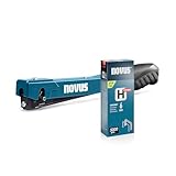 NOVUS TOOLS Hammertacker J-022 Set mit 5000 Klammern │ Leichter, robuster Schlagtacker aus Vollmetall mit Soft-Griff und Schnellladesystem │ Für Feindrahtklammern Typ 37 von 4-6 mm