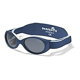 Mausito BABY Sonnenbrille 0-1,5 Jahre Jungen I VERGLEICHSSIEGER Sonnenbrille Baby BPA-frei I 100% UV SCHUTZ I BIEGSAM & verstellbares Band I Europäisches Design Baby Sonnenbrillen