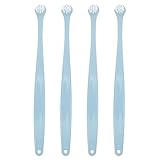 Levemolo 4Er Packung Runde Haustierzahnbürsten Hundezahnbürsten Mit Kleinem Bürstenkopf Katzenzahnbürsten Weiche Haustierzahnbürsten Pp Himmelblau