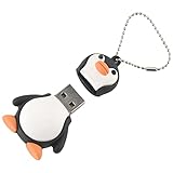 Jevina 32GB Neuheit Netter Baby Pinguin USB 2.0 USB-Speicher-Stick Daten USB-Memory-Stick Geraet - Schwarz und