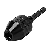 Guihydur 0,3-8mm 1/4 Keyless Bohrfutter Schraubendreher Schlagschrauber Adapter Sechskantschaft Bohrer Grinder Quick Change Adapter Konvertieren-Schwarz