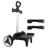 Rucksack-Trolley, Rollwagen mit Kantenschutz, geräuschlos, große Räder, Aluminiumlegierung, faltbare Handkarre mit Gepäckgurt, für Universal-Rucksäcke, Gepäckwagen für Jugendliche, Erwachsene, Schule,