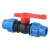 Desiumite PE-Kugelhahn mit Außengewindeanschluss für Sanitär- und Bewässerungssysteme, kompatibel mit 20 mm, 25 mm, 32 mm Schlauchanschlüssen, hochdruckbeständig (25 mm)