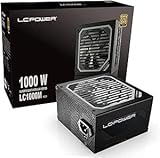 LC-POWER 1000W PC Netzteile Super Silent Modular Serie Voll-Modulares Kabelmanagement 80Plus Gold, LC1000M