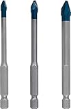 Bosch 3x EXPERT HEX-9 Hard Ceramic Bohrer Set (für Harte Fliesen, Weiche Fliesen, Ø 5,0, 6,0, 8,0 mm, Professional Zubehör Schlagbohrer/Schrauber, Bohrmaschine/Schrauber)
