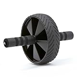 adidas Bewegungsrad Ab Wheel Bauchtrainer für zuhause-anspruchsvolles Home Workout für den Oberkörper, geeignet für Anfänger, Fortgeschrittene und Profis, Schwarz, One Size