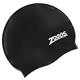 Zoggs Unisex Svømmehætte silikone kasket Badekappe, Schwarz, Einheitsgröße EU