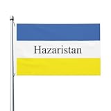 Willkommenshof Flagge Hazaristan Flaggen Dekorative Langlebig Fahne Für Draußen Balkon Urlaub 90X150Cm
