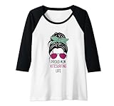 Damen Kitesurfing Mom Outfit Unordentlicher Haarknoten Muttertag Raglan