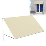 LZQ Markise Balkonmarkise 300x143cm, Beschattung mit UV-Schutz, Schattenspender Fenster 180g/m² Polyestergewebe, Balkonmarkise Aluminiumrahmen, Fallarmmarkise Einziehbar Wasserdicht, Beige