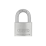 ABUS Vorhängeschloss Titalium 64TI/40 - 4er Set, gleichschließend - Kellerschloss mit Schlosskörper aus Spezial-Aluminium - gehärteter Stahlbügel - ABUS-Sicherheitslevel 5