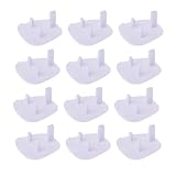 FVPKYUR Steckdosenschutz Für Kindersicherung,Abdeckungen für elektrische Steckdosen zur Baby-Sicherheit - 12 Stück Stoßsichere Kindersichere Steckdosenabdeckungen