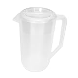 SAFIGLE Große Wasserkanne aus Kratzfestem Lebensmittelechtem PC mit Skala Hitzebeständig und Bruchsicher für Kalte Getränke und Partys im Haushalt Sowie Bürogebrauch