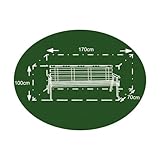 BURI Abdeckhaube anthrazit 3-Sitzer Bank Schutzhülle Abdeckhaube Garten 170x70x100cm