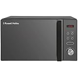 Russell Hobbs RHM2076B 20 Liter 800 W schwarze digitale Solo-Mikrowelle mit 5 Leistungsstufen, automatischem Abtauen, 8 automatischen Kochmenüs, Uhr und Timer, leicht zu reinigen