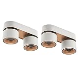 IOEDHW LED-Spots, Nordic, Spot aus Aluminium, rund, blendfrei, Deckenleuchte, schwenkbar, um 360 Grad drehbar, für kommerzielle Lampen im Schlafzimmer