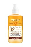 Vichy Capital Soleil Bräunungsintensivierendes Sonnenspray mit LSF 30, Hoher Schutz gegen UVA- und UVB-Strahlung, Bis zu 1 Monat längere Bräune, Für Gesicht und Körper, 200 ml