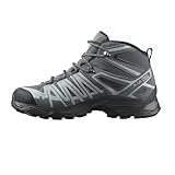 Salomon X Ultra Pioneer Mid Gore-Tex Damen Wanderschuhe, Alle Wetterbedingungen, Sicherer Fußhalt, Stabil und gedämpft, Ebony, 39 1/3