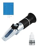 NETONDA Refraktometer Honig 3in1 Imker Refraktometer 58-92% Brix 12-27% Wasser 38-43°Baume Be° Honigtester mit ATC Honey Refractometer Handrefraktometer für Honig Zuckersirup Fruchtmarmelade Melasse