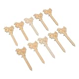 Gadpiparty 10 Stück Hölzernes Lesezeichen Bastelbuchmarke Diy-lesezeichen-kit Fondue-sticks Leere Lesezeichen Zum Dekorieren Lesezeichen Quasten Süßigkeiten-apfelstangen Fruchtstäbchen Holz