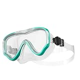 Taucherbrille Kinder, Schnorchelmaske Kinder mit Nase, 180°Panorama HD Anti Nebel Anti-Leck Taucherbrille für Tauchen, Schnorcheln und Schwimmen