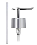 WENKO Ersatzpumpkopf Chrom Flach - Seifenpumpe, Kunststoff (ABS), 5.3 x 17 x 3.4 cm, Chrom, Silber