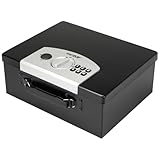 HMF 1006-02 Dokumentenbox mit Elektronikschloss | 32,5 x 25,5 x 12,5 cm | DIN A4 | Schwarz