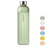 Vinsun Trinkflasche 650ml grün - wiederverwendbar, Kohlensäure geeignet, BPA frei, Tritan - nachhaltige Getränke Flasche für Sport, Outdoor, Schule, Uni, Fahrrad, Büro, Gym