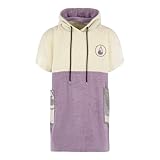 WAVE HAWAII Bade-Poncho Damen & Herren “Peniche”, Größe S 145-175cm, 95% Baumwolle Surf-Poncho für Erwachsene, Frottee Handtuch hohe Wasserabsorption, Umziehhilfe Strand Erwachsene