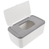 VALICLUD Große Weiße Feuchttücherbox mit Deckel Vielseitiger Tissue Holder und Napkin Storage Holder Staubgeschützt Plastik Leicht zu Reinigen für Zuhause und Büro Geeignet