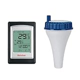 Loufy Schwimmbad-Thermometer, leicht zu lesen, Innenthermometer mit Solarenergie, Temperaturanzeige mit Innen-Thermometern