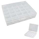 25 Fächer Spulenbox,Spulen Nähmaschine,Spulenbox Leer,Pfaff Spulen,Aufbewahrungsbehälter Aus Kunststoff,Nähspulen Aufbewahrung Für Nähmaschine Aufbewahrung Von Spulen Rollen Und Kleine Gegenstände