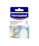 Hansaplast SOS Blasenpflaster groß (1 x 5 Stück), transparente Pflaster für sofortige Linderung von Druckschmerzen, Blasenpflaster für Ferse und Ballen
