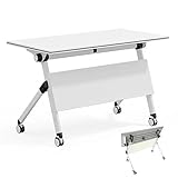 Moderner Konferenztisch auf Rollen, 120 x 50 x 75 cm, schlankes und funktionales Design, einfache Einrichtung für produktive Meetings, stilvolle Büromöbel, ideal für Zusammenarbeit und Teamwork