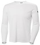 Helly Hansen Herren HH Tech Crew Langarm Funktionsshirt, Weiß, M
