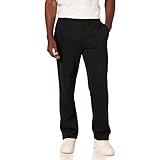 Amazon Essentials Herren Fleece-Jogginghose mit offenem Saum (erhältlich in Übergrößen), Schwarz, XXL