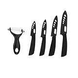 COLLBATH 1 Satz Küchenmesser mit Rutschfestem Griff Teiliges Keramikmesser Obstschäler Ergonomisches Design für Müheloses von Gemüse